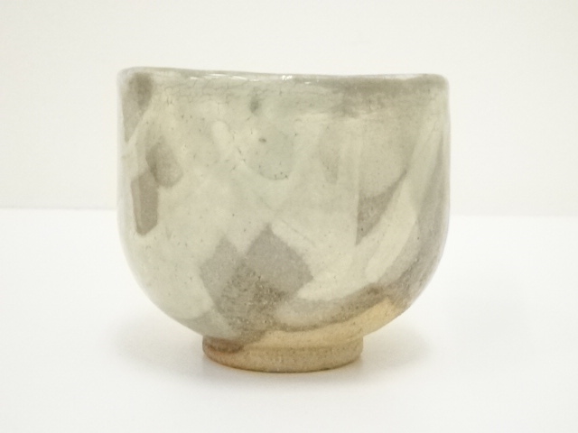 道具 ] - 道具 竹桂庵 西山象楽造 蒼苔釉芭蕉翁図茶碗（共箱